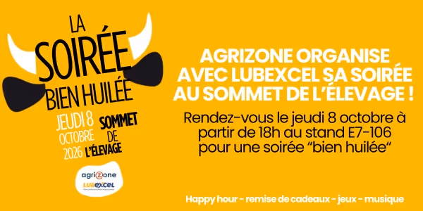 Invitation soirée Agrizone sommet de l'élevage
