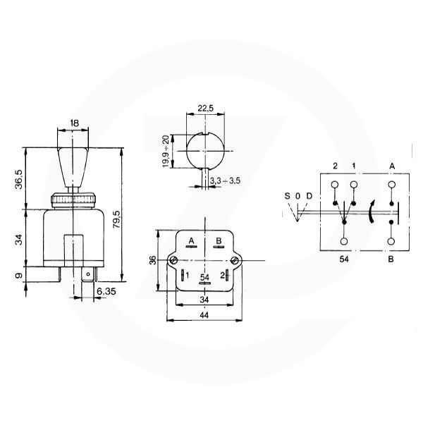 Commutateur de clignotants Commodos clignotants - AGZ000031160