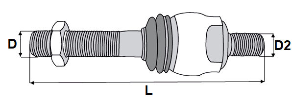 ROTULE DE VERIN M20X1.5 / M50X1.5 sur .