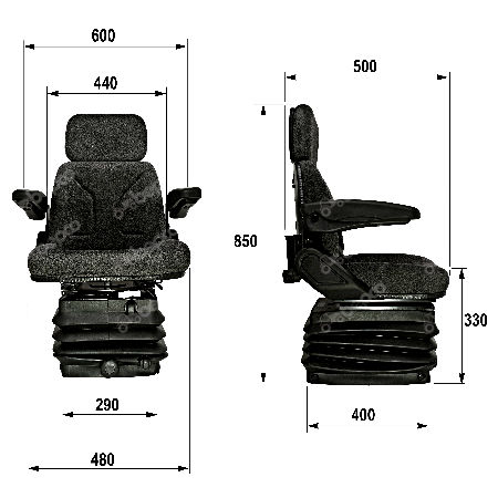 Siège De Tracteur Universel Avec Supports - Compatible Kubota, Ford, Satoh, Iseki