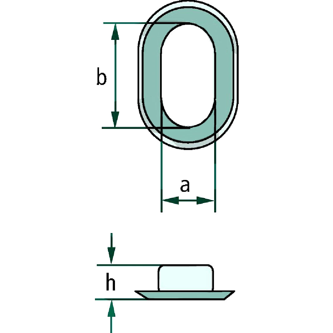 OVALE1175: Oeillet de bâche ovale à tourniquet Ø20x12 presse et