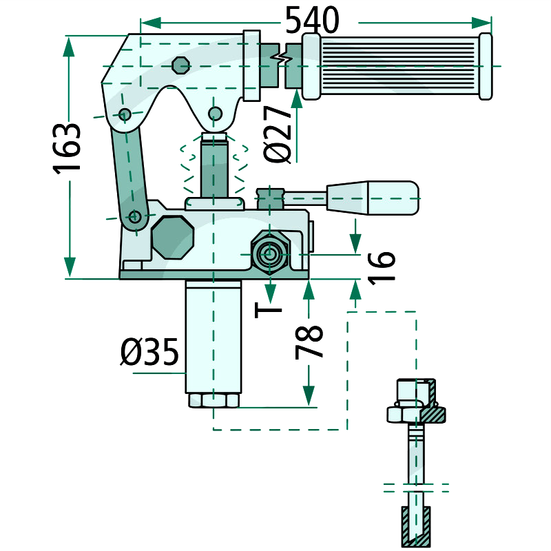 NEUF ! Pompe manuelle hydraulique simple action 25cm3 45cm3 avec levier  manuel j