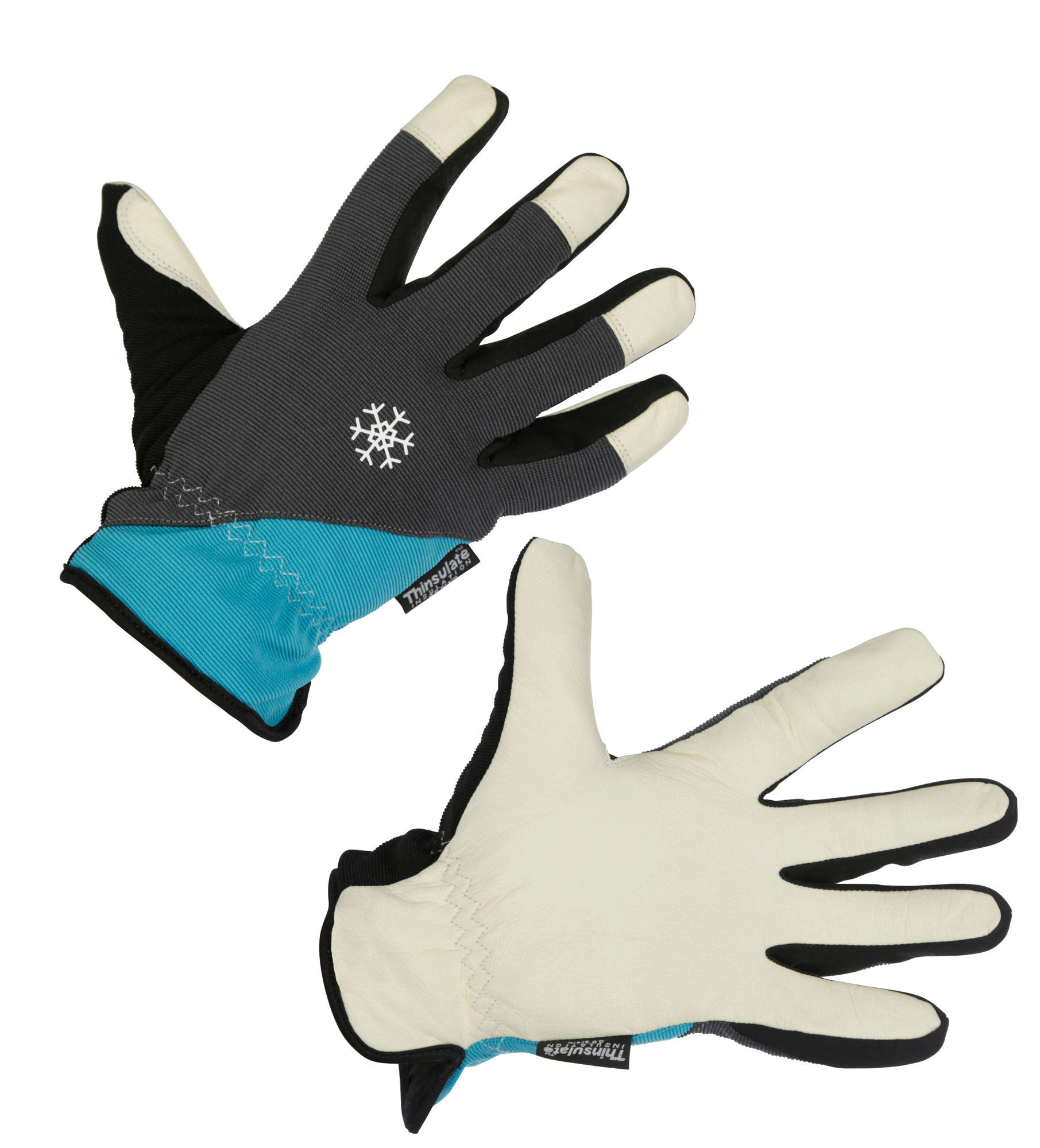 Gants d'hiver Polartex II turquoise/gris, taille 11/XXL Gants de travail -  AGZ000557777