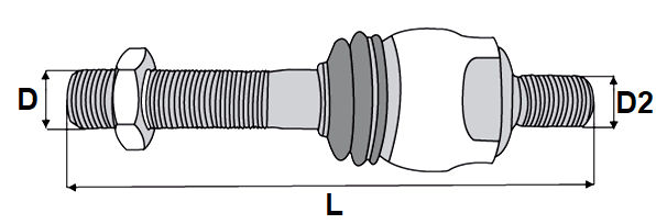 rotule de direction coté roue avec 2 noix - Traction