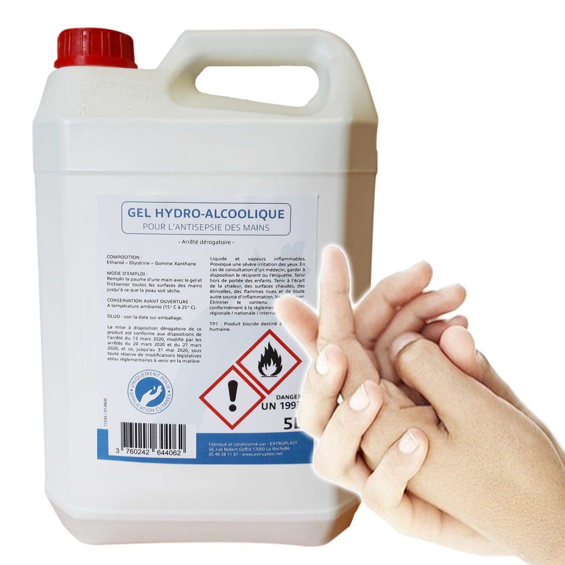 Gel hydroalcoolique 5L Aérosol, colle et produit de nettoyage - AGZ000504703