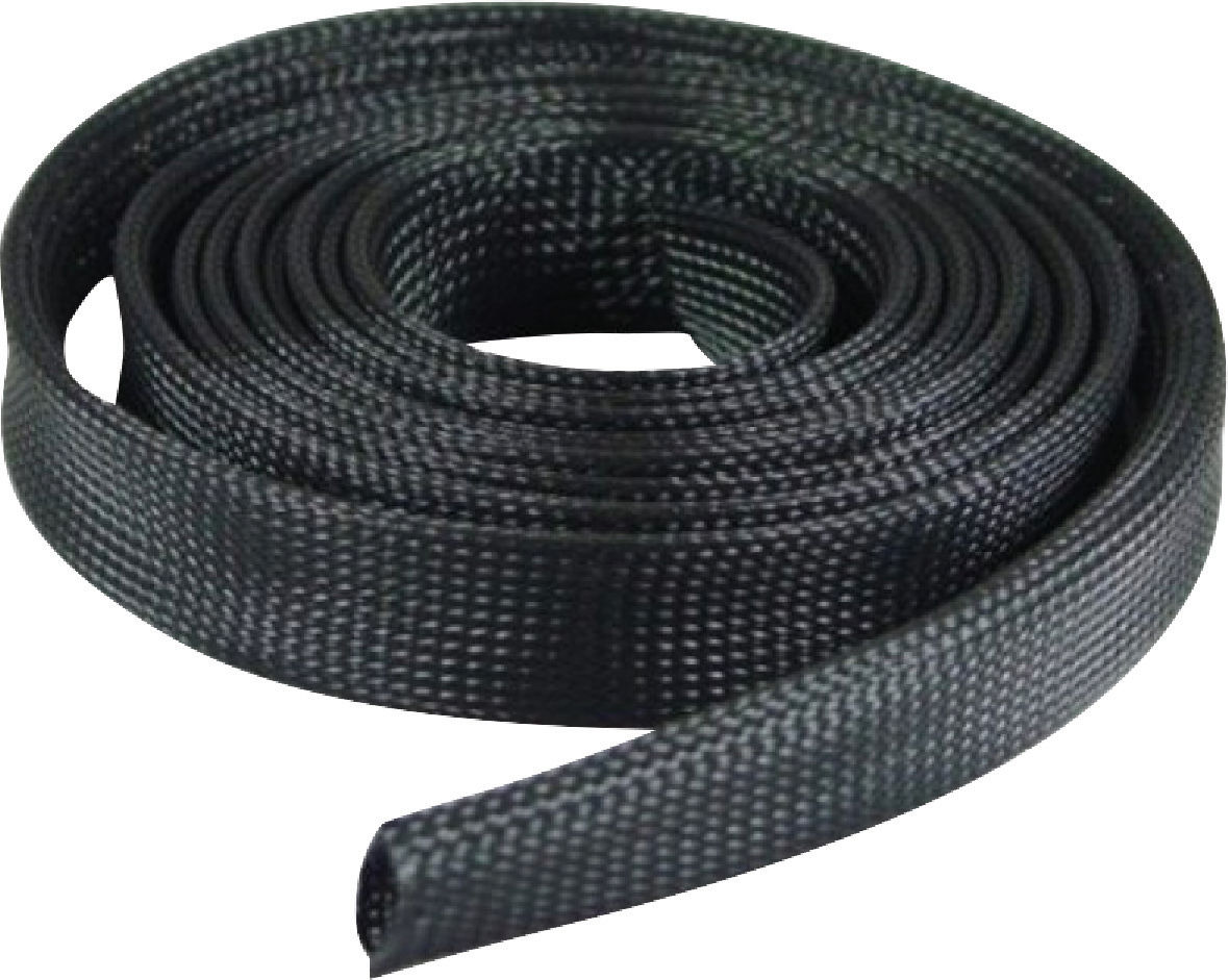 Boite de gaine extensible tressee 10m noire pour cable 1-6mm²