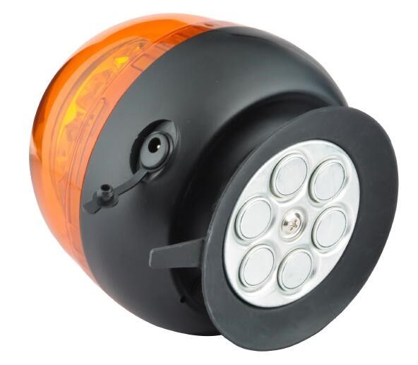 Gyrophare LED Orange Puissant, Gyrophare Bleu Voiture, Lampe Stroboscopique  LED Voiture, Gyrophare Tracteur Agricole à Pile Sans Fil Aimanté, Voiture