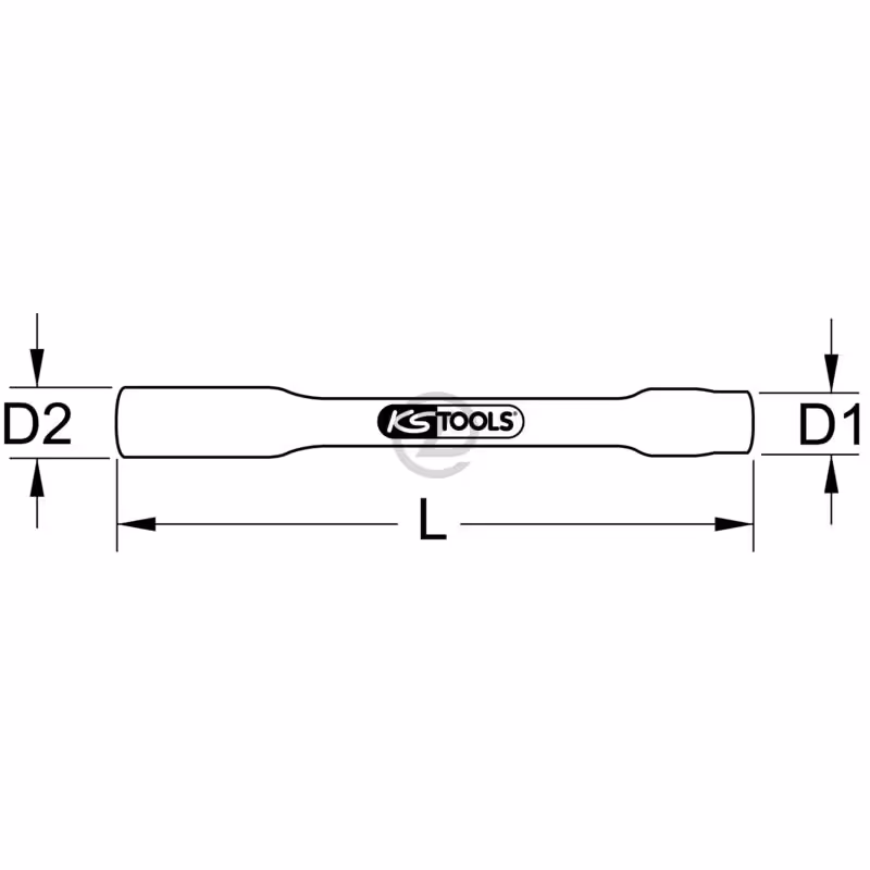 1/2"" Douille isolée XL 14mm l=255mm