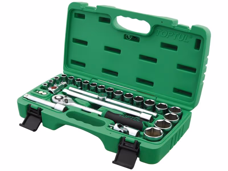1/2'' Drive. 28 pièces Coffret clé à douilles qualité professionnelle