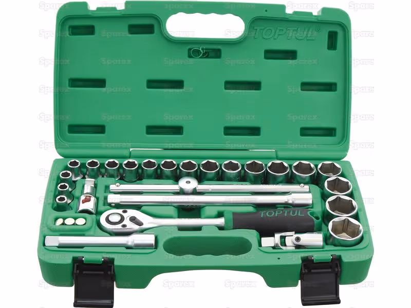 1/2'' Drive. 28 pièces Coffret clé à douilles qualité professionnelle