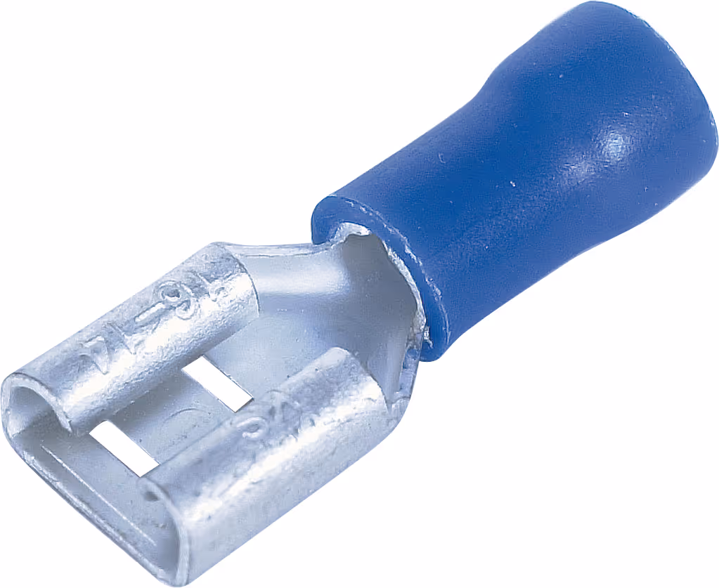 10 cosses clip femelle 2.8x0.5mm bleu/blister