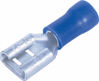 10 cosses clip femelle 2.8x0.5mm bleu/blister