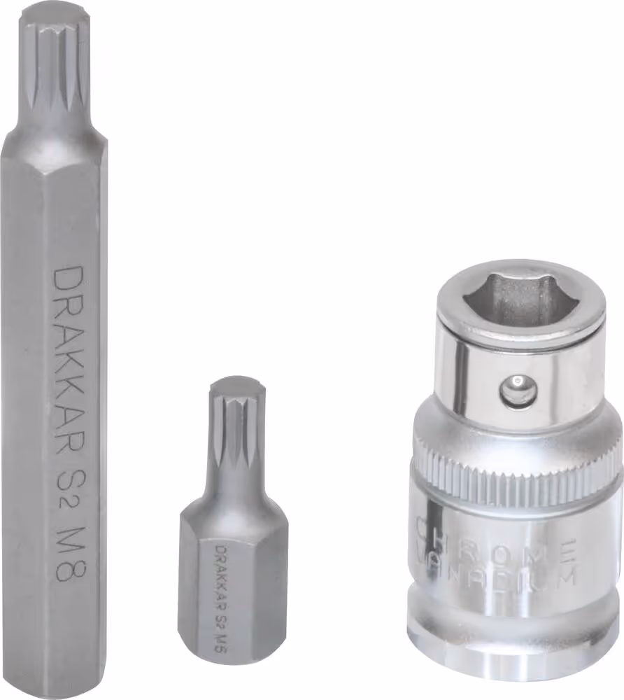 10 EMBOUTS XZN 1/2" + 1 ADAPTATEUR 1/2" - BOITIER METAL