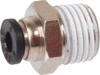 10 raccords 4mm r1/4 instantane droit male conique