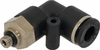 10 raccords 6mm m5 coude 90ø male cylindrique orientable