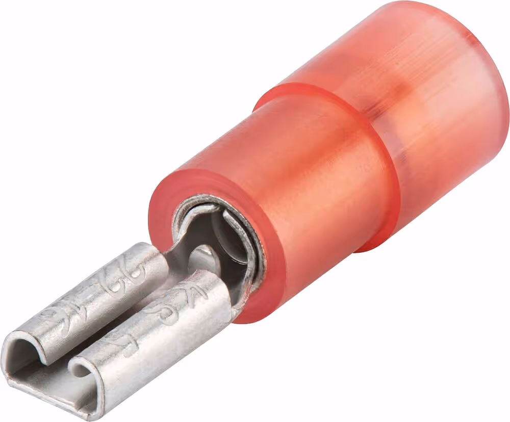 100 COSSES CLIPS FEMELLES ISOLEES ROUGE 2,8 X 0,5MM / 0,5-1MM²