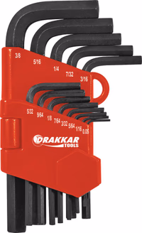 13 CLES MALES COUDEES HEXAGONALES COURTES