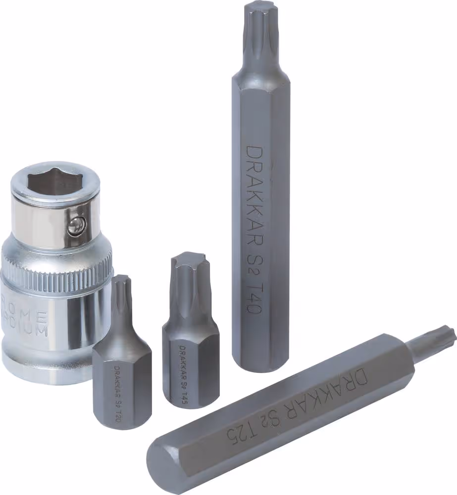 14 EMBOUTS TORX 1/2" + 1 ADAPTATEUR 1/2" - BOITIER METAL