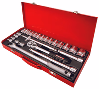 24 pcs douilles 1/2"/coffr. *dt*