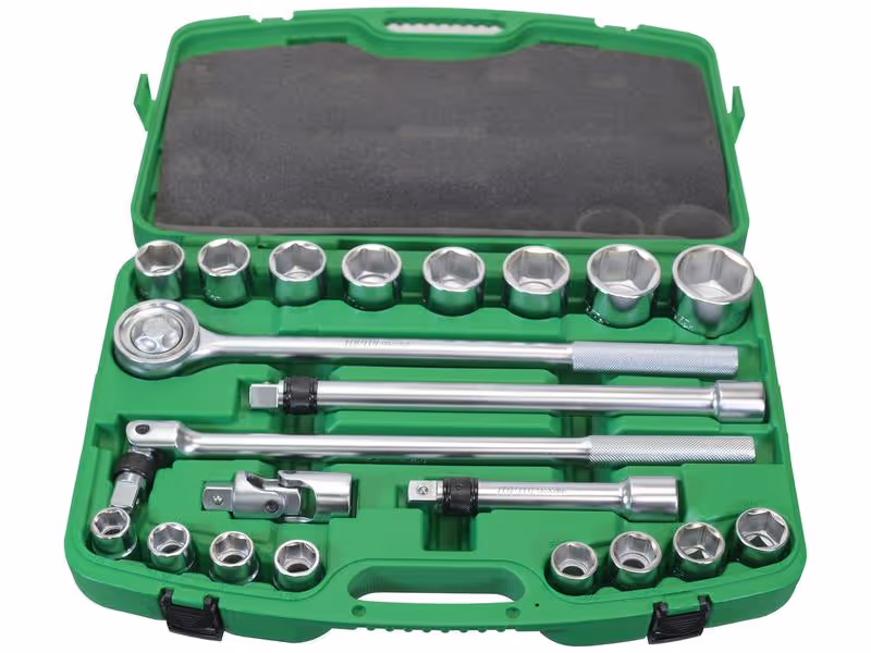 3/4'' Drive. 21 pièces Coffret clé à douilles qualité professionnelle