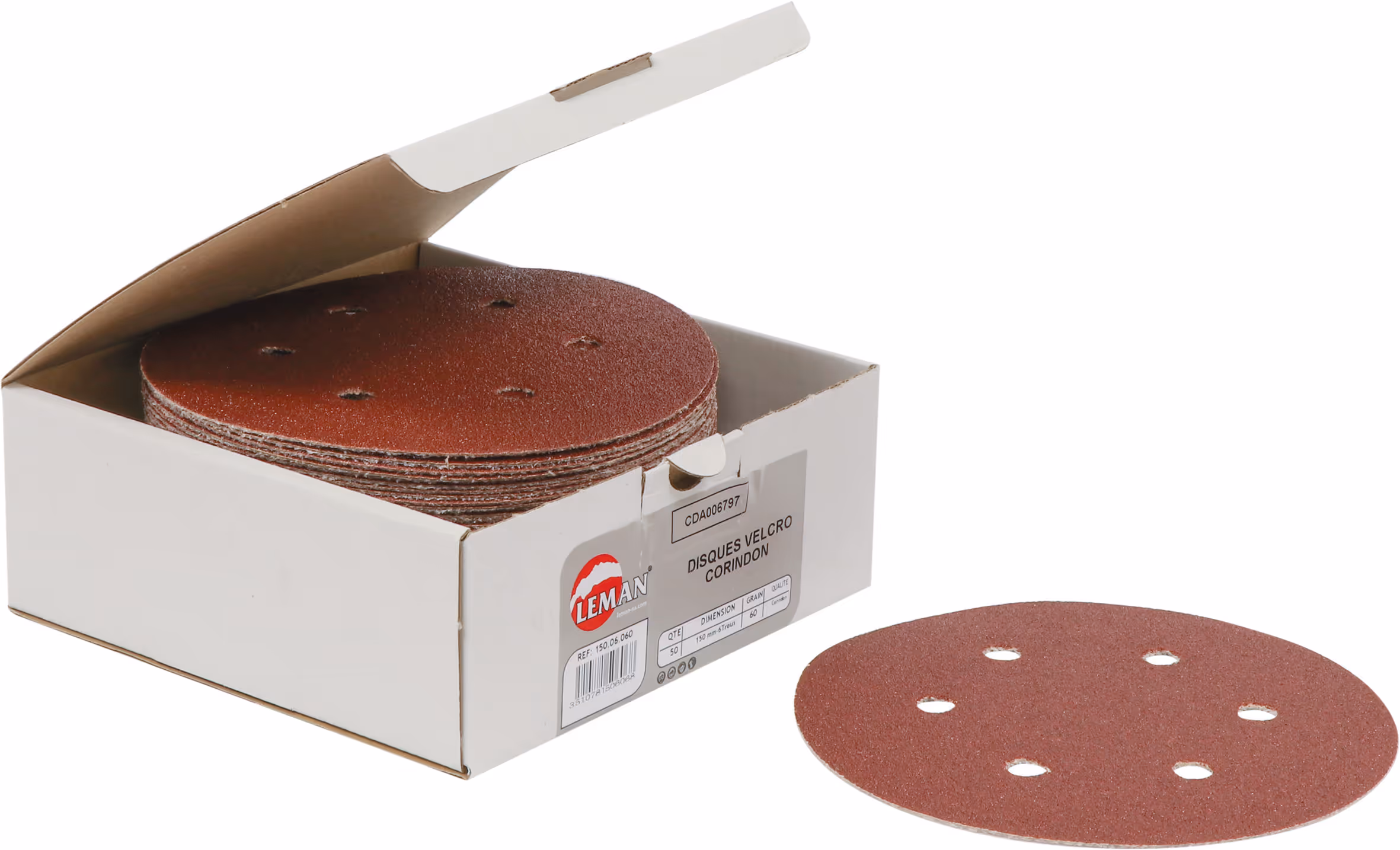 50 disque velcro d.150 gr.60 type fbr