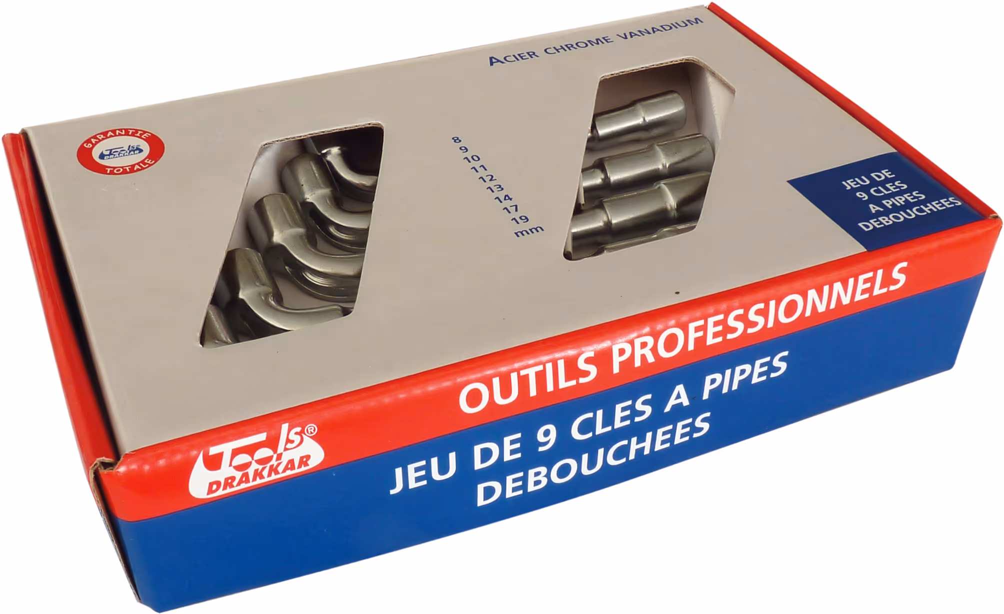 9 cles pipes 6/6 cv debouch.8a19mm *dt*