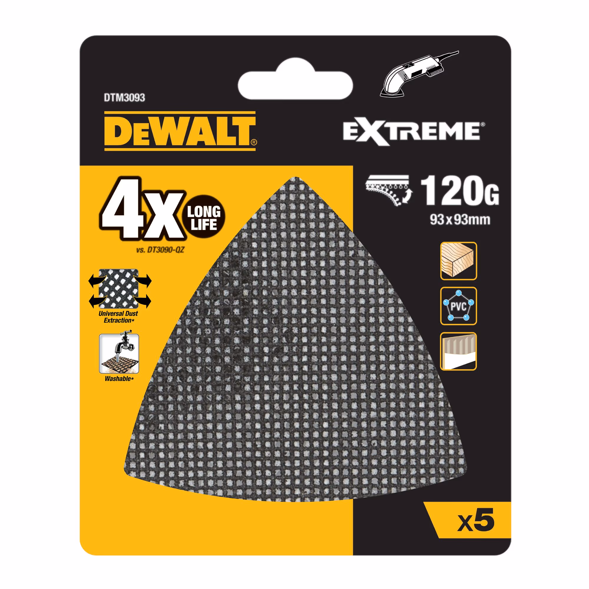 Abrasif velcro section maille 120 - durée de vie x 4 pour multi-cutter