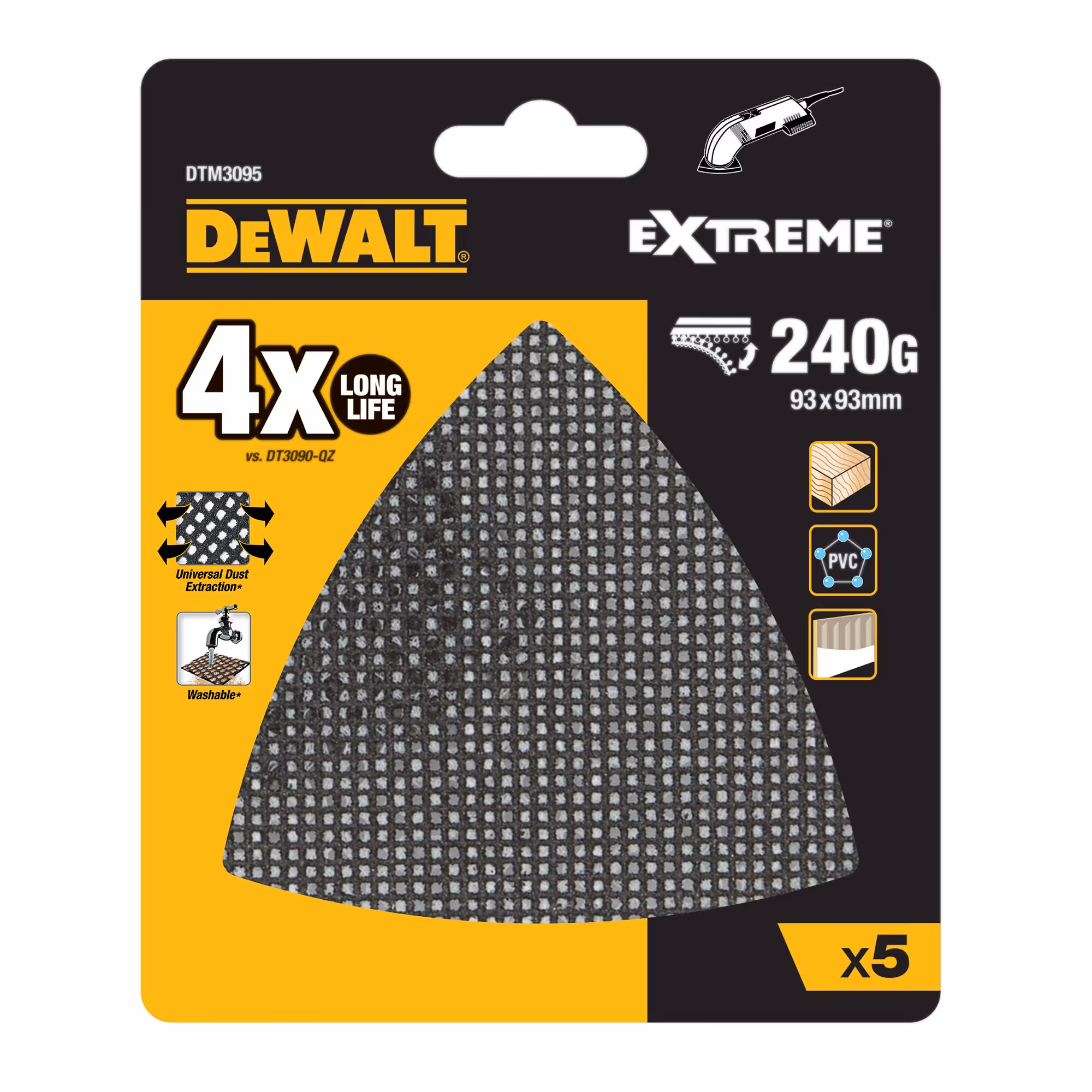 Abrasif velcro section maille 240 - durée de vie x 4 pour multi-cutter