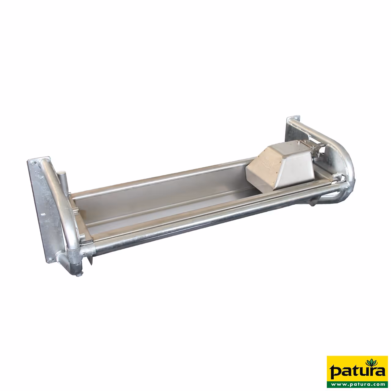 Abreuvoir basculant à cuve plate 2,0 m - contenu 75 l, montage mural Abreuvoir et console en inox