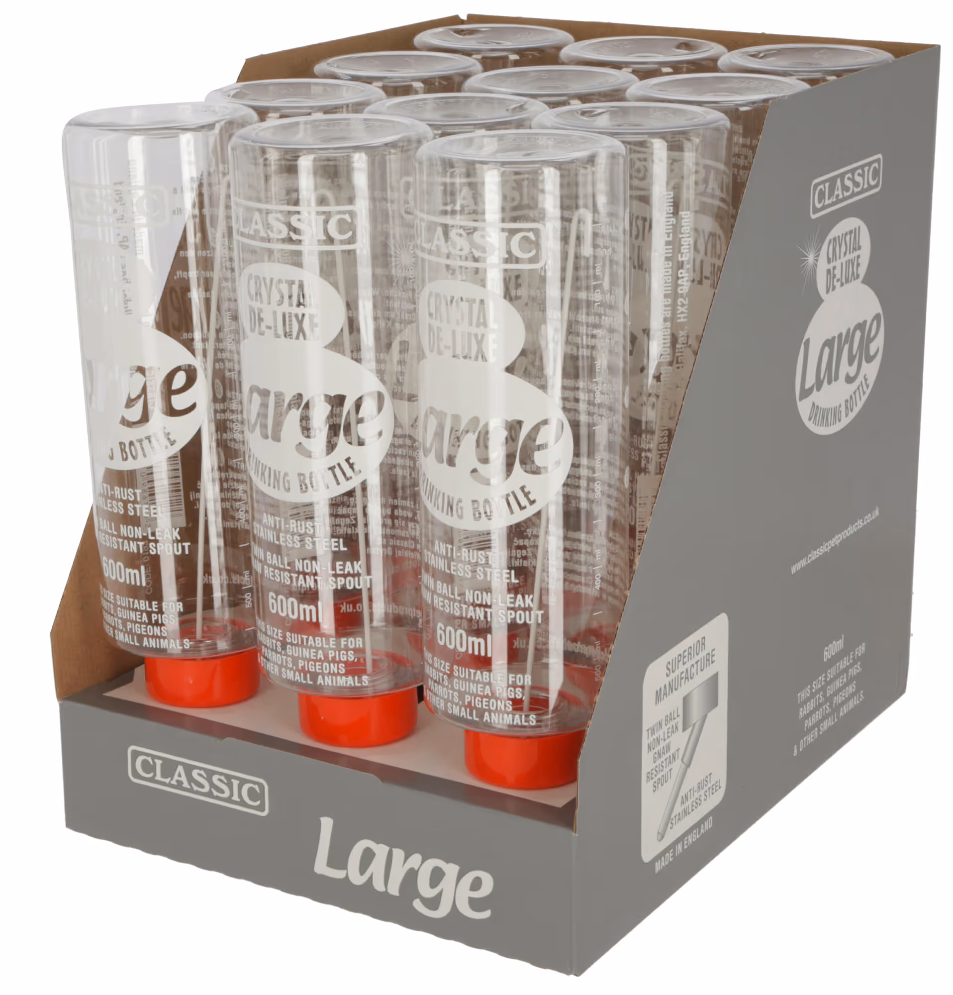 Abreuvoir bouteille Classic 600ml, transparent