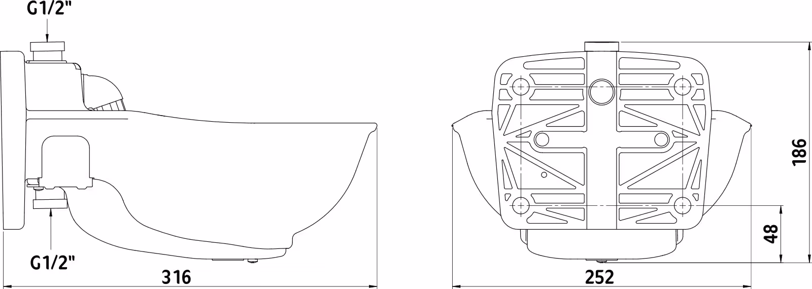 Abreuvoir chauffant HP20 31W, G 1/2", 2,8L, secteur
