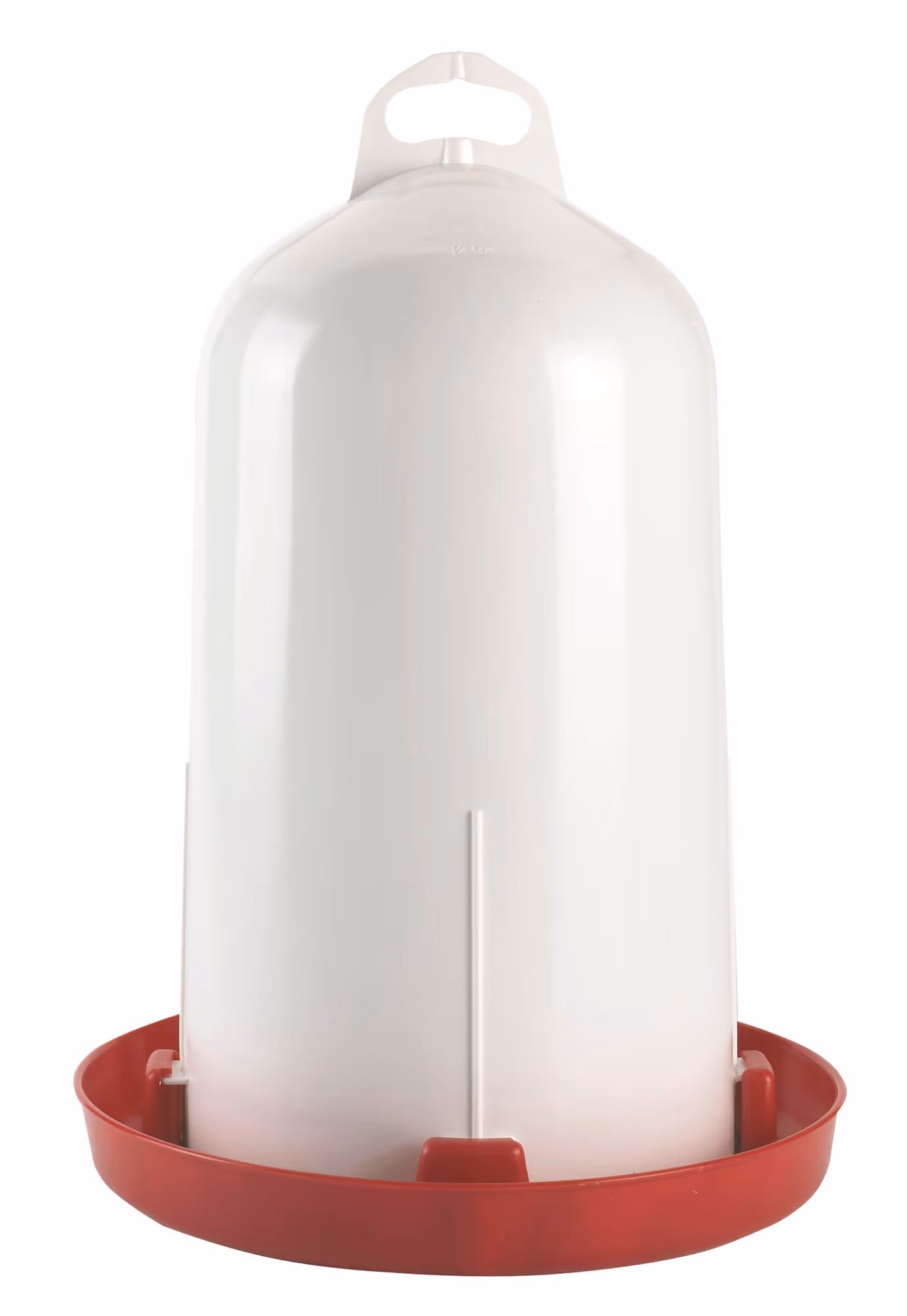Abreuvoir double cylindre blanc/rouge, 12L
