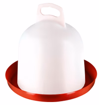 Abreuvoir double cylindre blanc/rouge, 3L