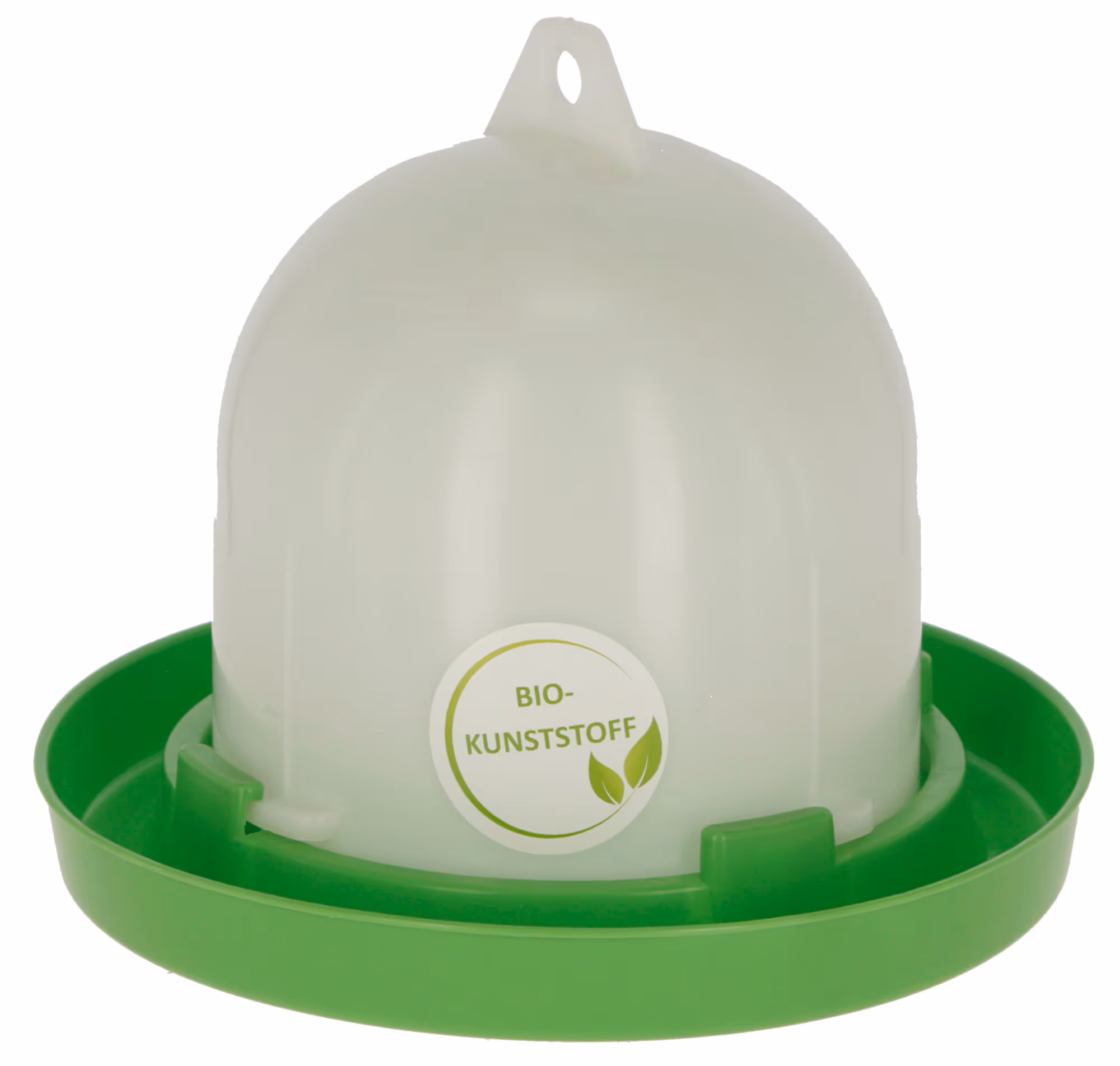 Abreuvoir en plastique bio pour poules, blanc/vert, 3,5l