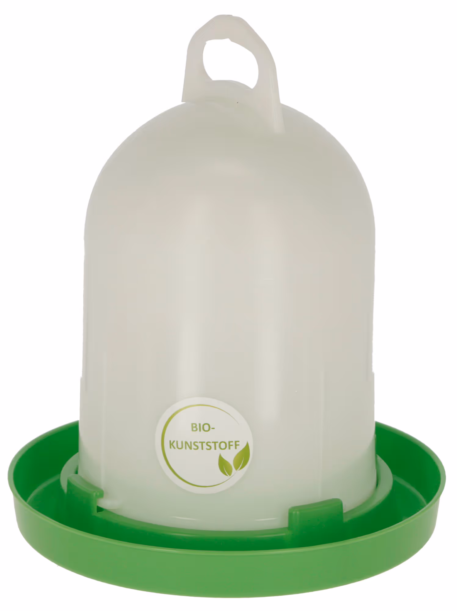 Abreuvoir en plastique bio pour poules, blanc/vert, 5,5l