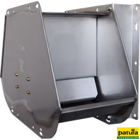 Abreuvoir inox à clapet mod. 520, 2 postes d abreuvement, raccord latéral