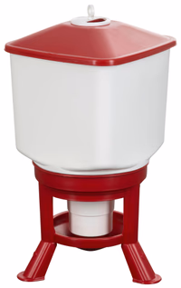 Abreuvoir volailles Kubic rouge/blanc, 50L