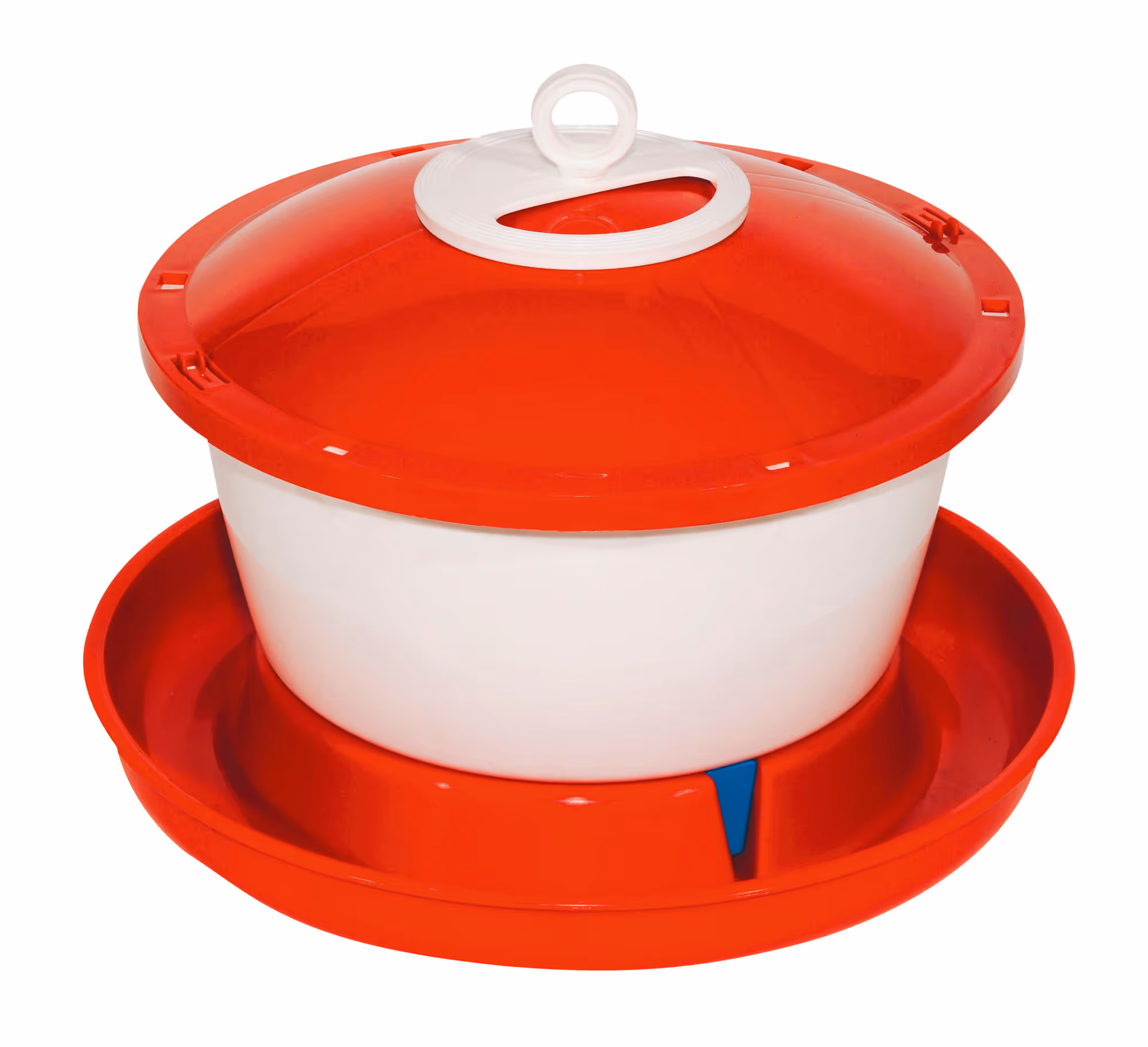 Abreuvoir volailles RapidClean à suspendre, rouge/blanc, 6L