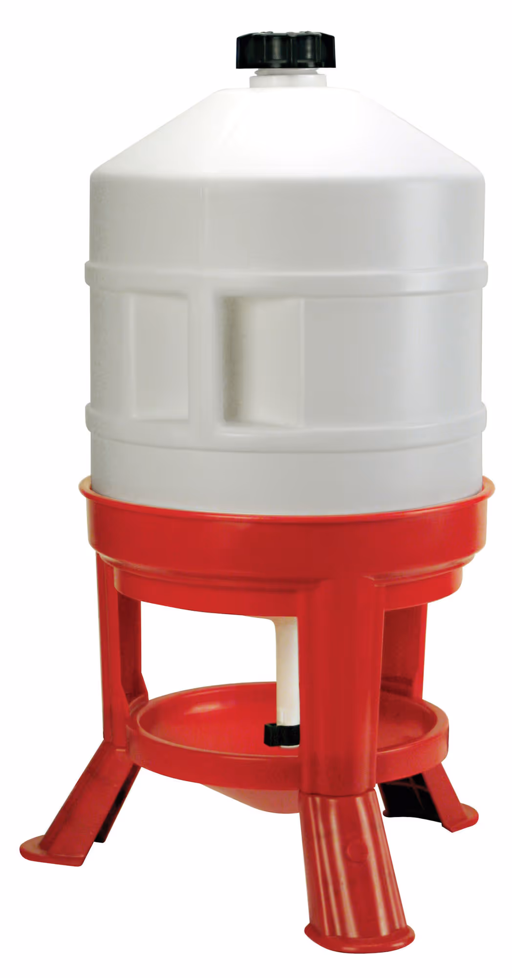 Abreuvoir volailles rouge/blanc, 70cm, 30L