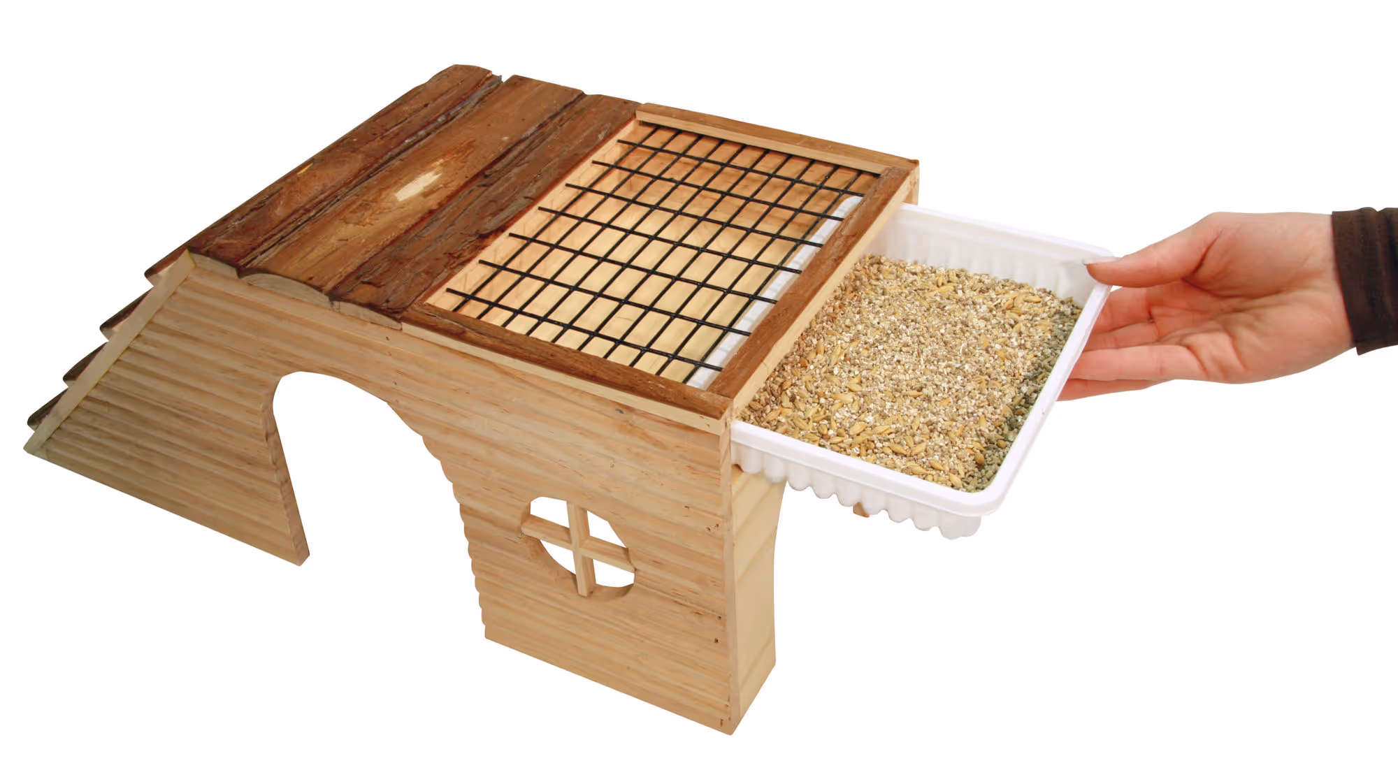 Abri pour rongeur Nature, avec rampe, 48X22X20cm