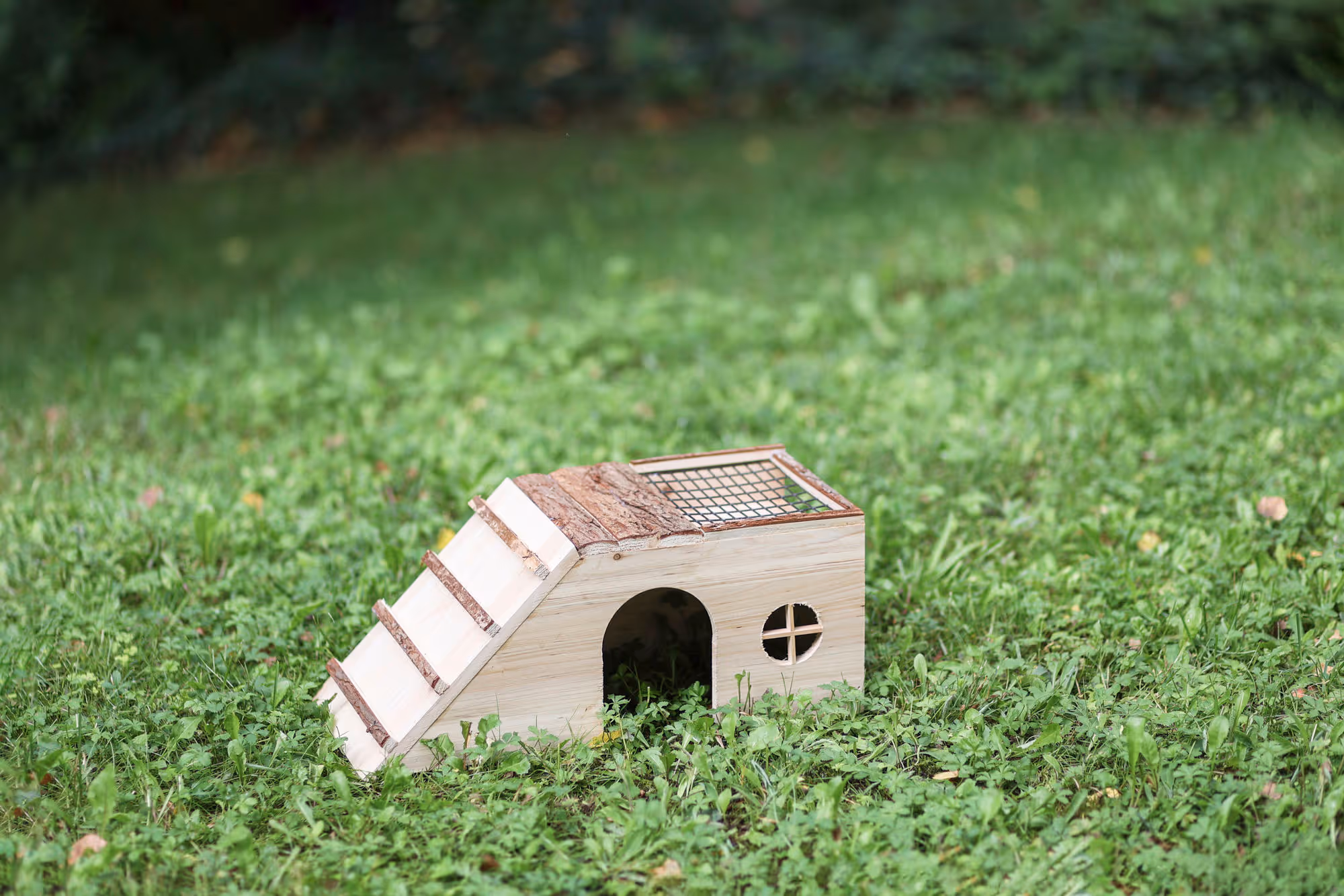 Abri pour rongeur Nature, avec rampe, 48X22X20cm