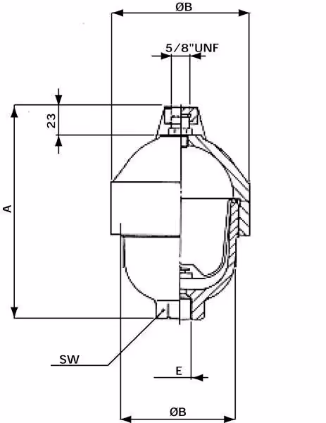Accumulateur 0.5L- 210/30 bars Saip