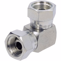 Adaptateur coude avec 2x ecrou 3/8 BSP