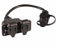 Adaptateur de prise double auxiliaire à 3 broches