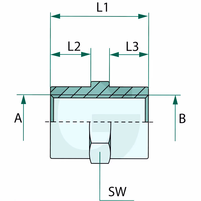 Adaptateur droit 1/4 F-BSP X 1/4 F-BSP