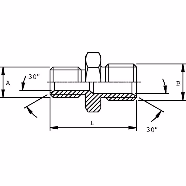 Adaptateur droit Mâle 1/4''BSP x M22x1.5