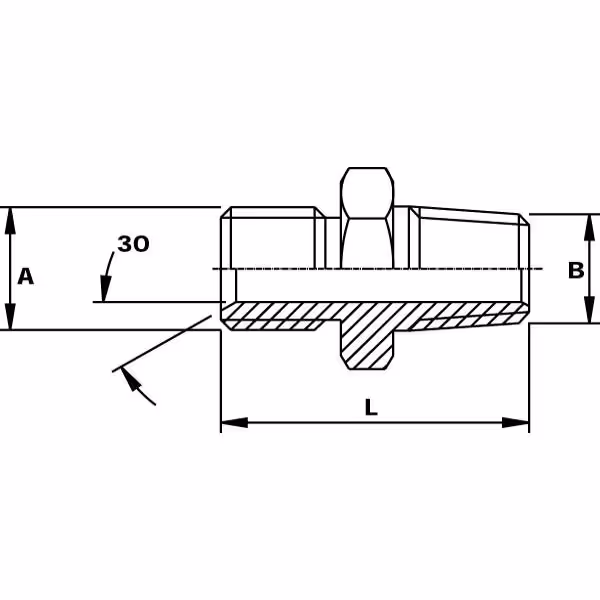 Adaptateur droit male BSP/NPT 3/8 - 3/8