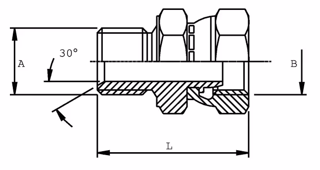 Adaptateur droit mâle femelle tournant 3/4'' BSP