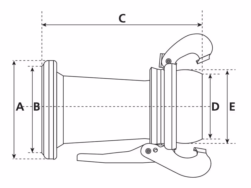 Adaptateur Femelle-Mâle - 6 à 5'' (159-133mm) (Galvanisé)