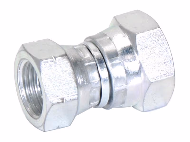 Adaptateur hydraulique 1/2'' BSP Femelle pivotante x M18 x 1.50 Métriques Femelle pivotante